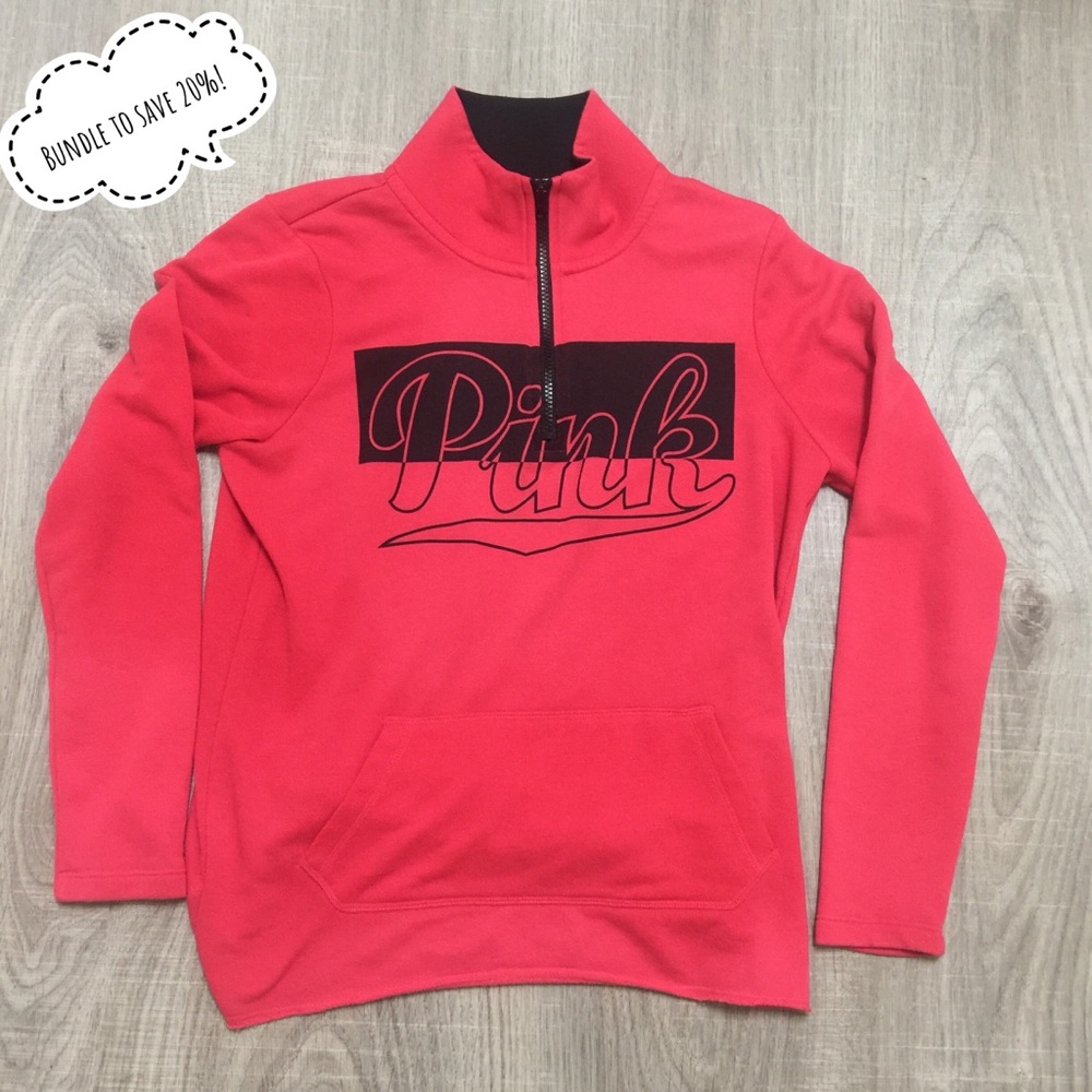 VS PINK half zip pullover